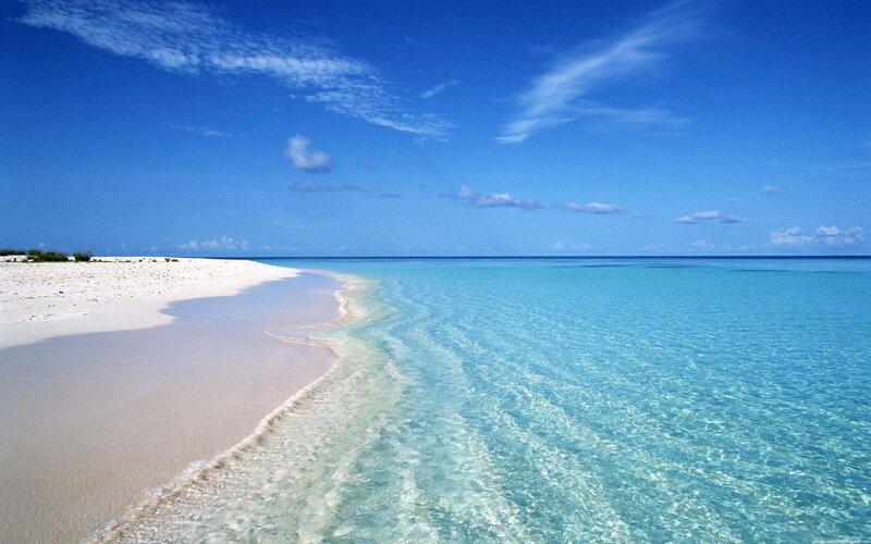 White Sand Beach — Blue, Serene