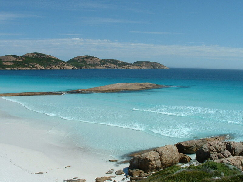 white sand beach with turquoise water