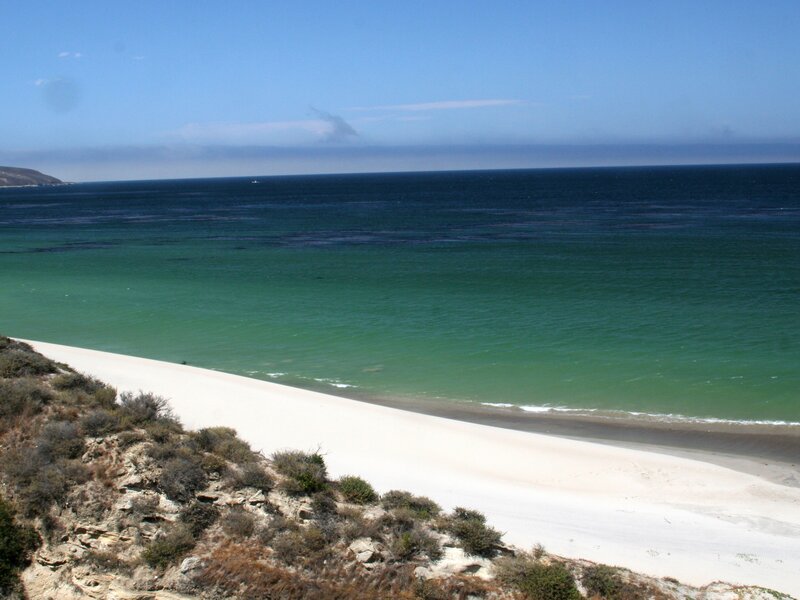 White sand beach with turquoise water
