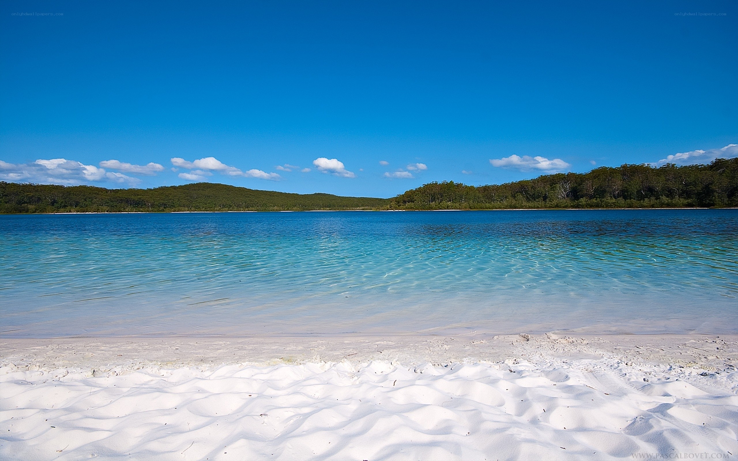 White sand beach with turquoise water