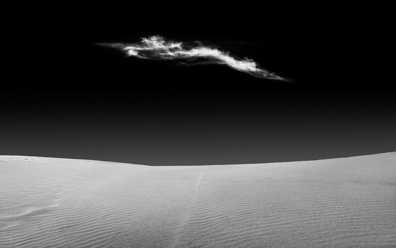White Sand Dunes — Black, Dramatic