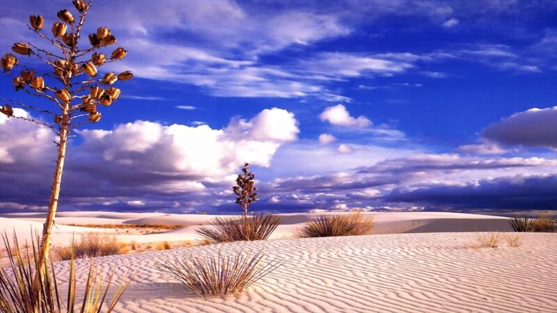 White Sand Dunes — Blue, Dramatic, Afternoon, Photograph