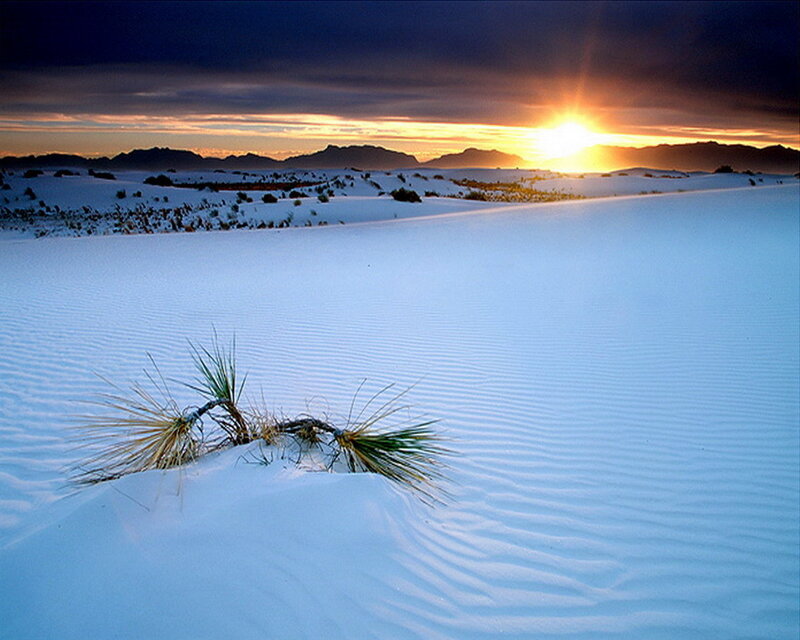 White Sand Dunes — Blue, Serene