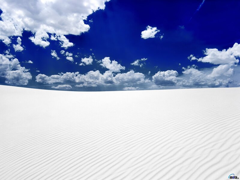 White Sand Dunes — Serene, Afternoon, Photograph, Clouds