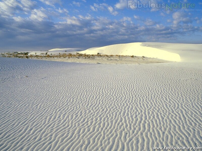 White Sand Dunes — Serene, Afternoon, Photograph, Sky, Clouds
