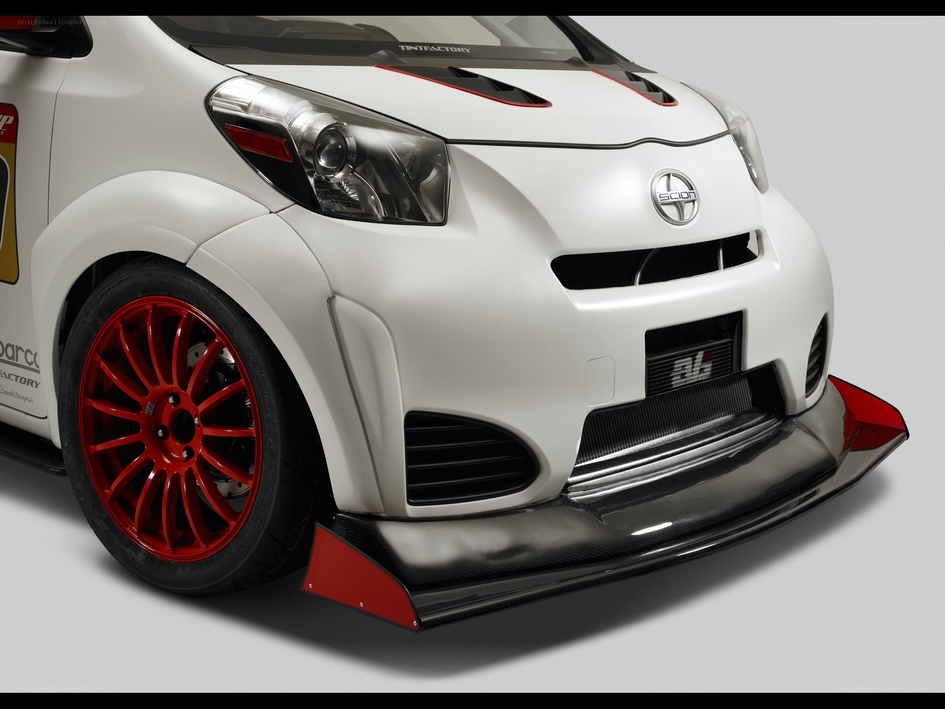 white scion tC race car