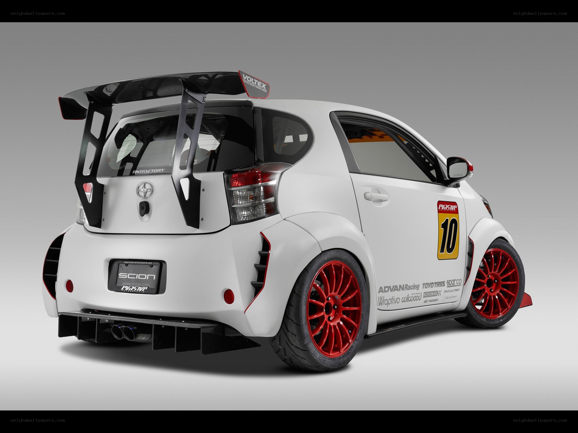 white scion tC race car