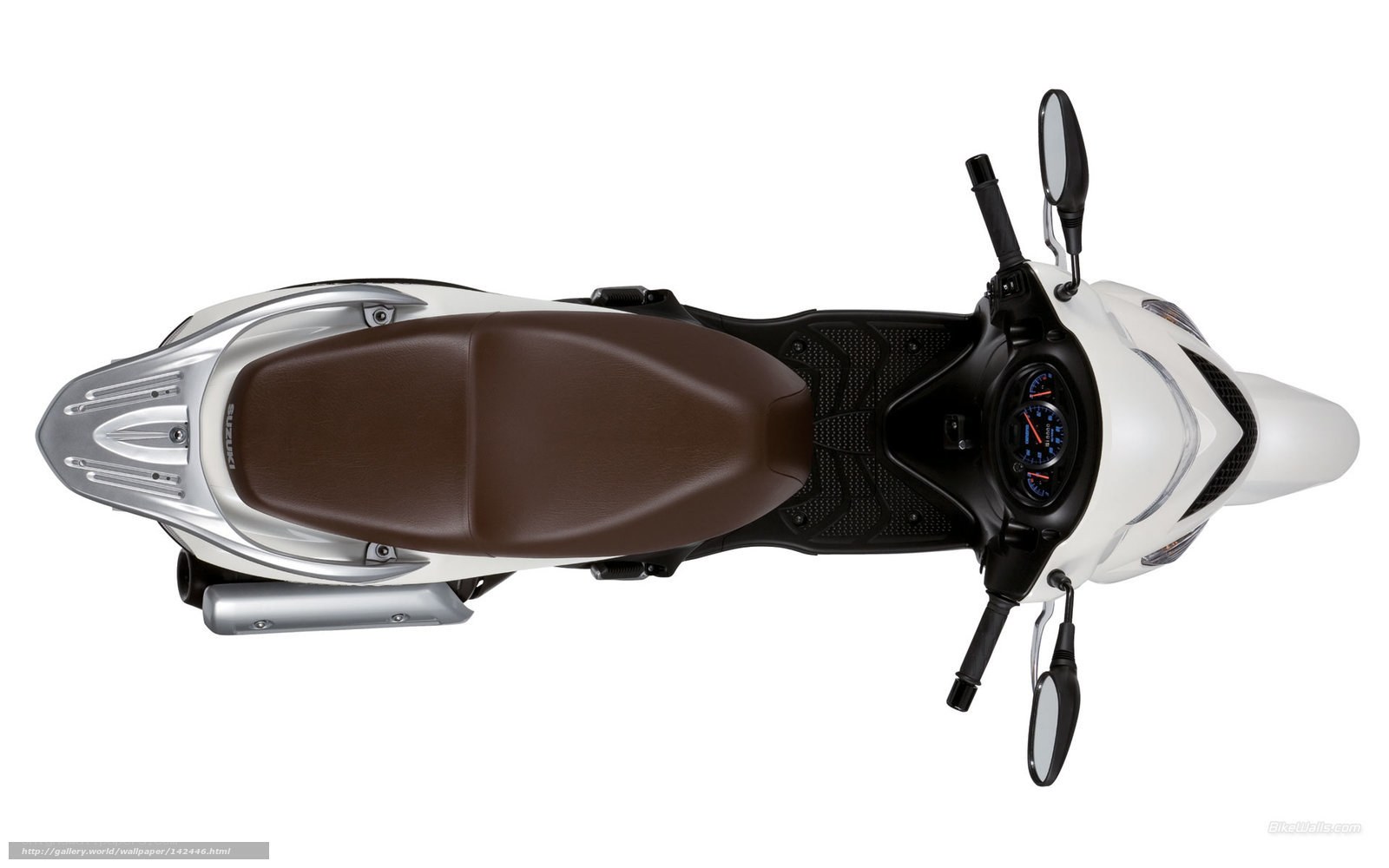 white scooter from above
