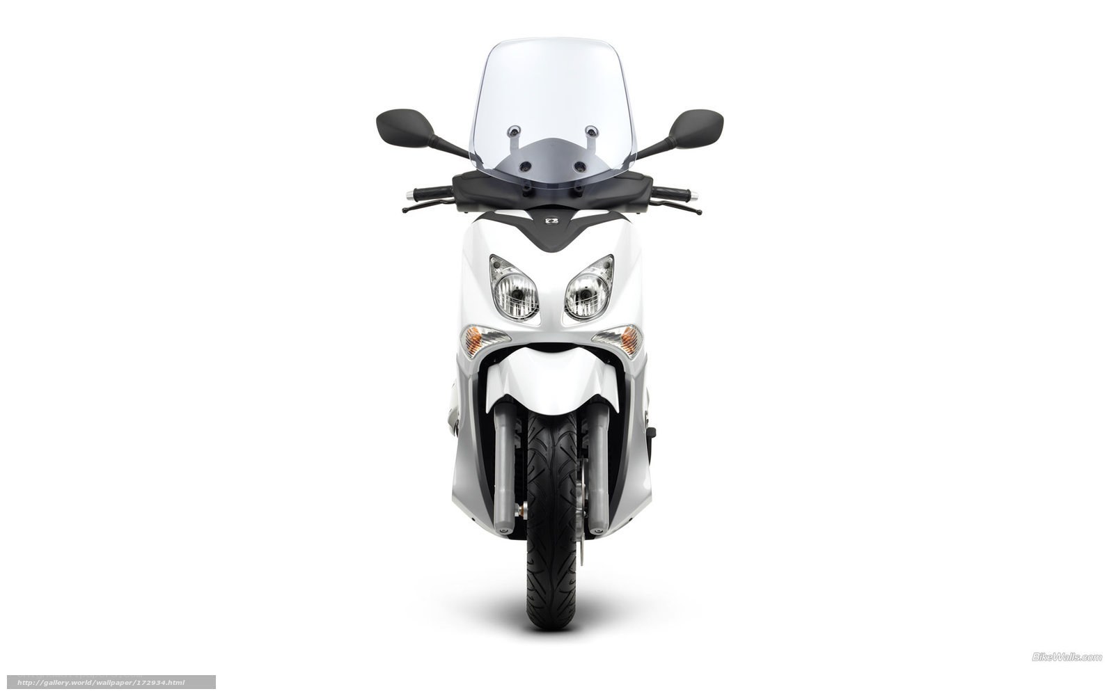 white scooter front view