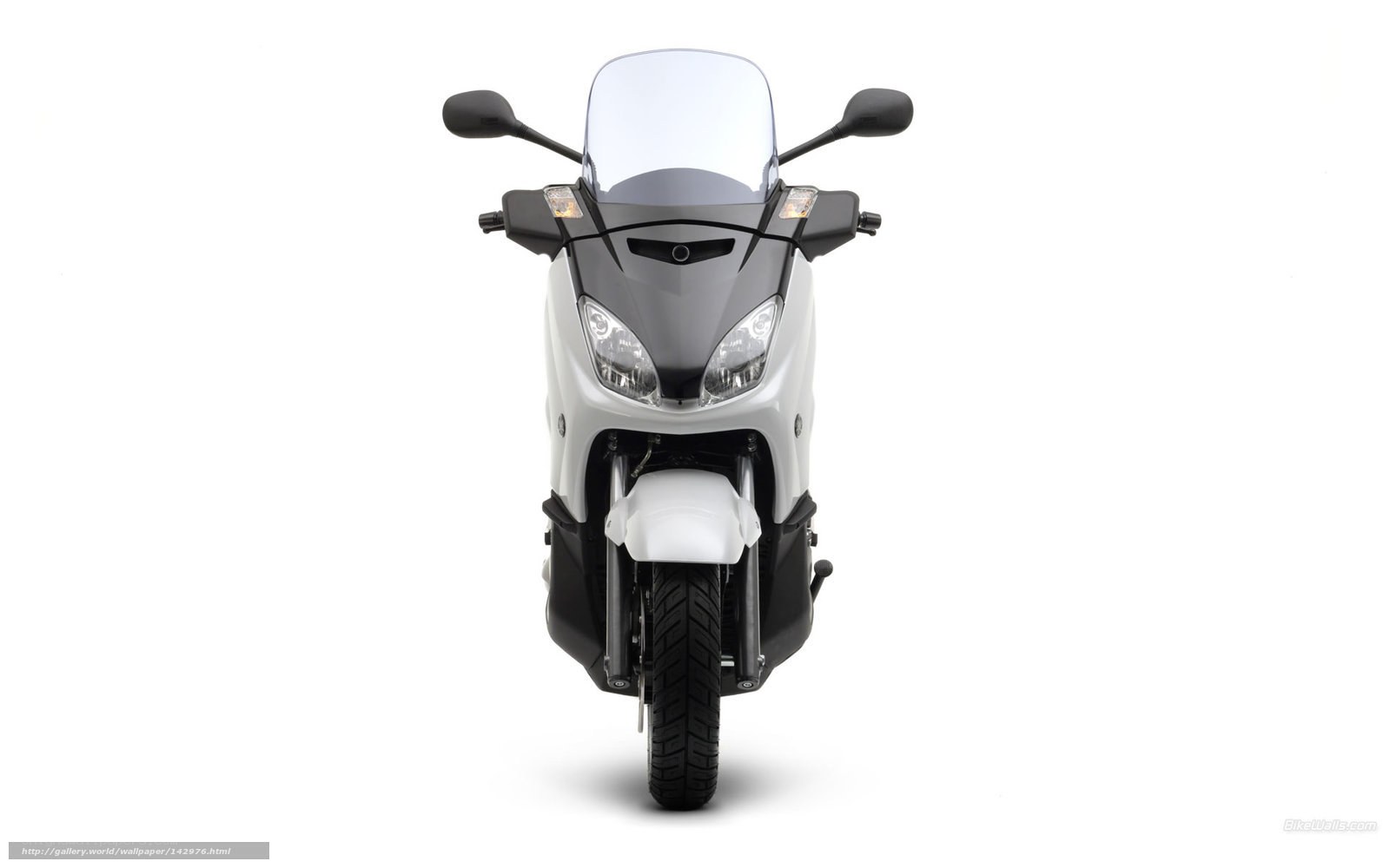 white scooter front view