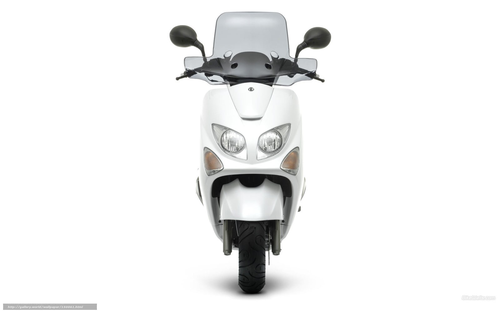 white scooter front view