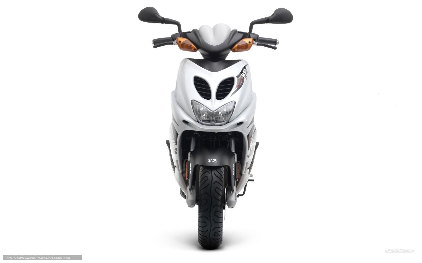 white scooter front view