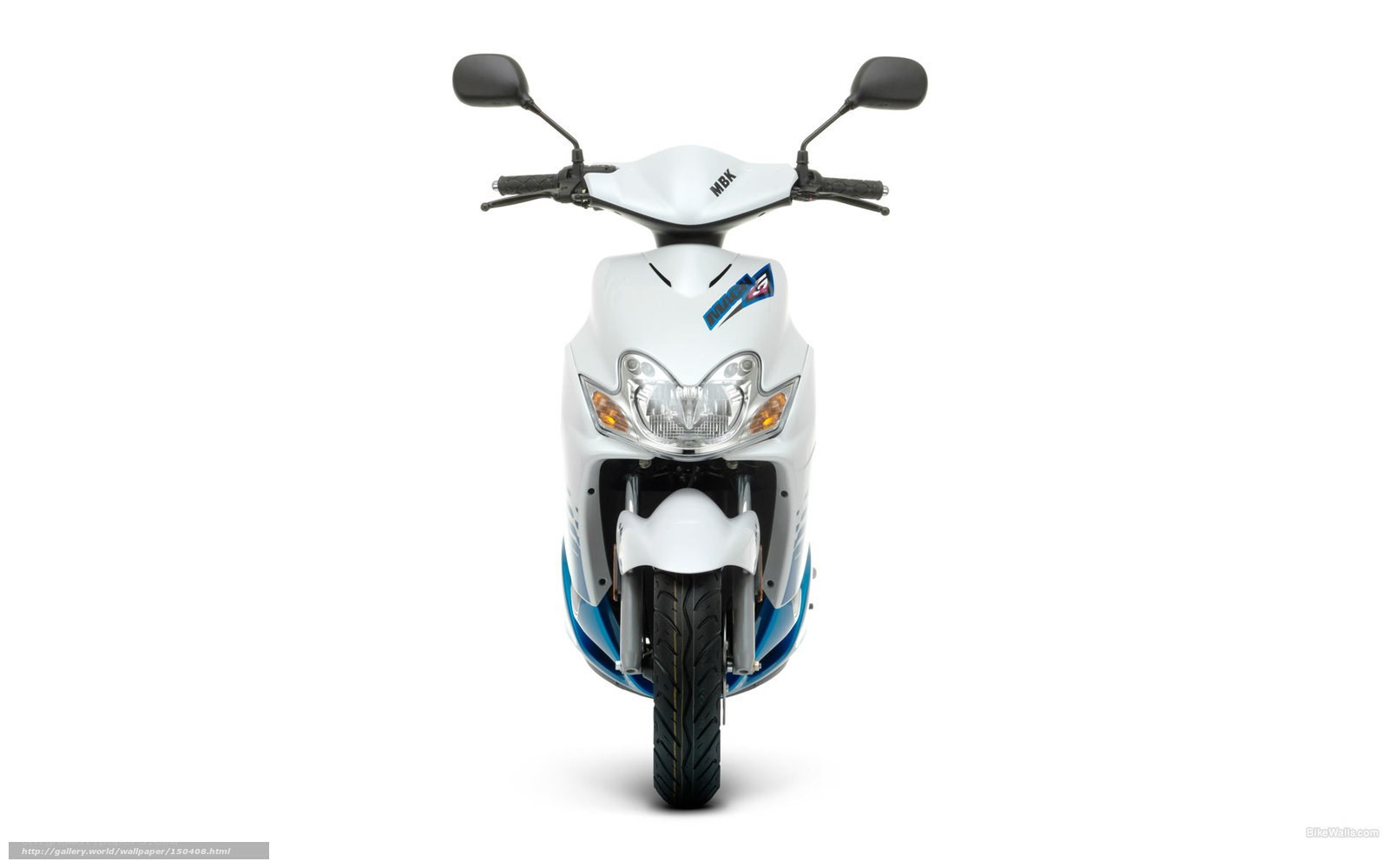 white scooter front view