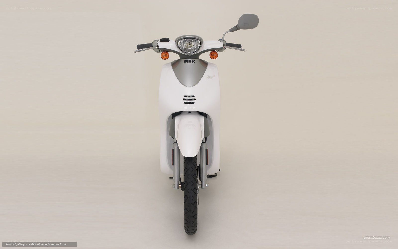 white scooter front view