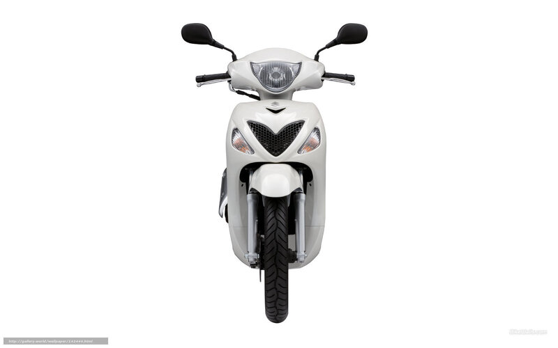 white scooter front view