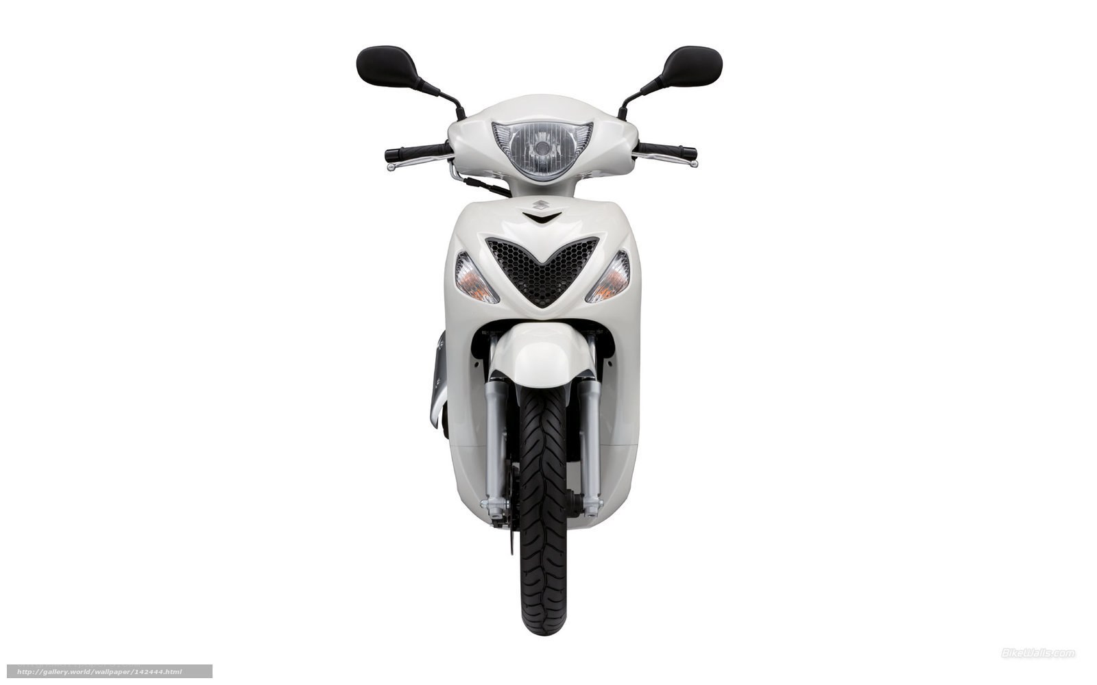 white scooter front view