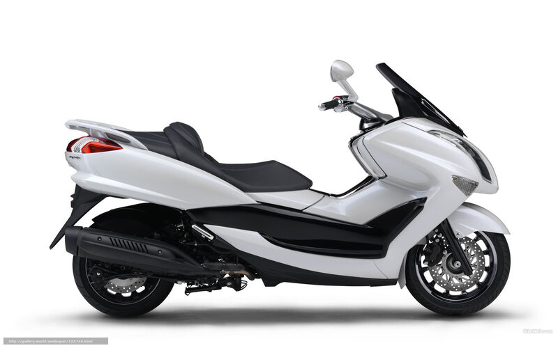 White Scooter Motorcycle