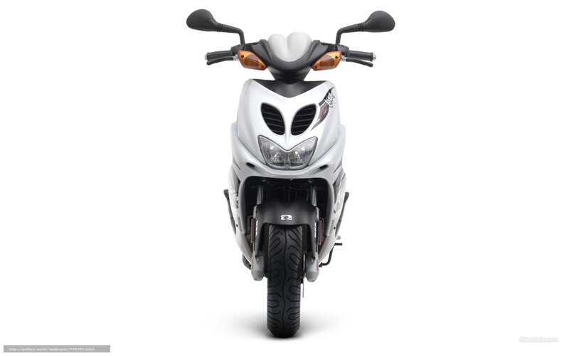 White Scooter — Neutral, Photograph, Handlebars, Headlight, Wheel