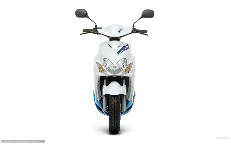 White Scooter — Neutral, Photograph, Handlebars