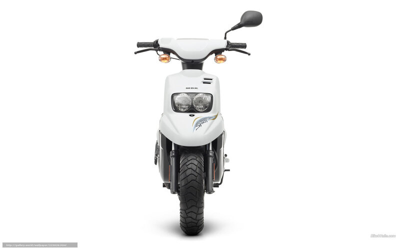 White Scooter — Neutral, Photograph, Headlight