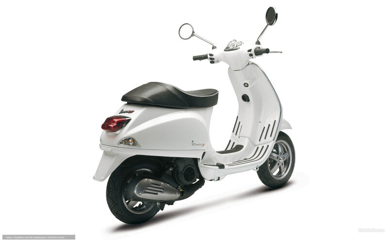 White Scooter — Neutral, Photograph, Seat, Handlebars