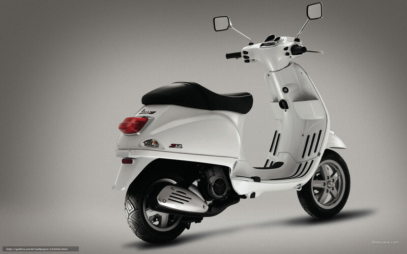 White Scooter — Neutral, Photograph, Seat, Mirror, Wheel