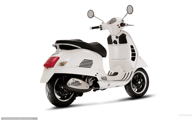 White Scooter — Neutral, Photograph, Seat, Mirrors