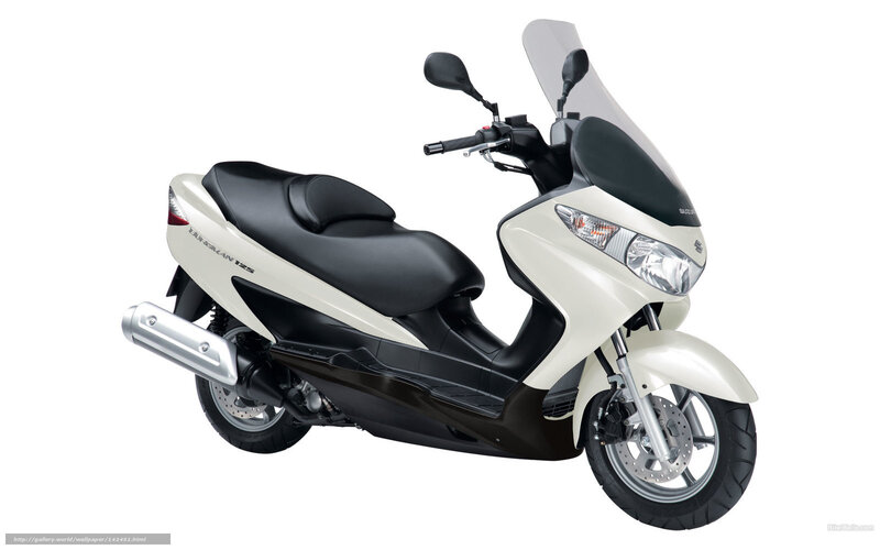 White Scooter — Neutral, Photograph, Seat