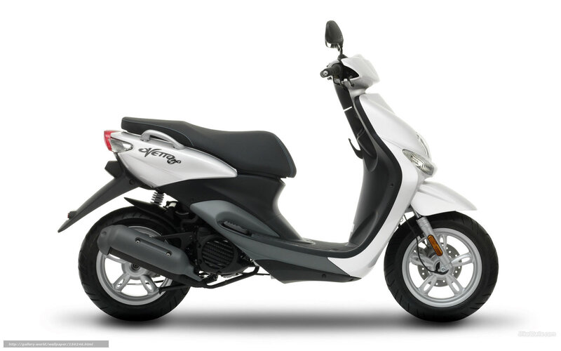 White Scooter — Neutral, Photograph, Seat, Wheel