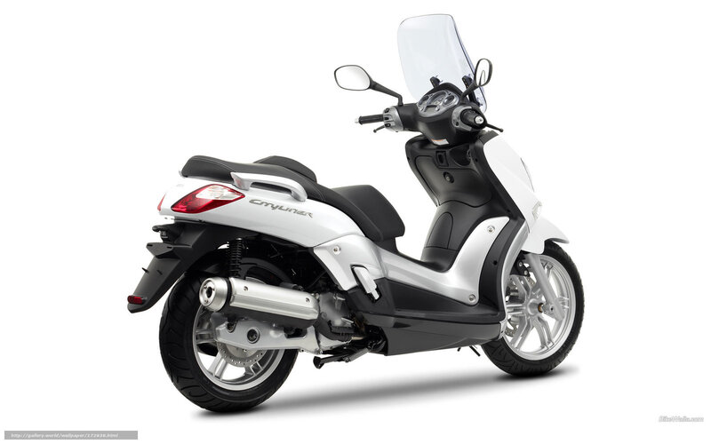White Scooter — Neutral, Photograph, Windshield, Exhaust Pipe