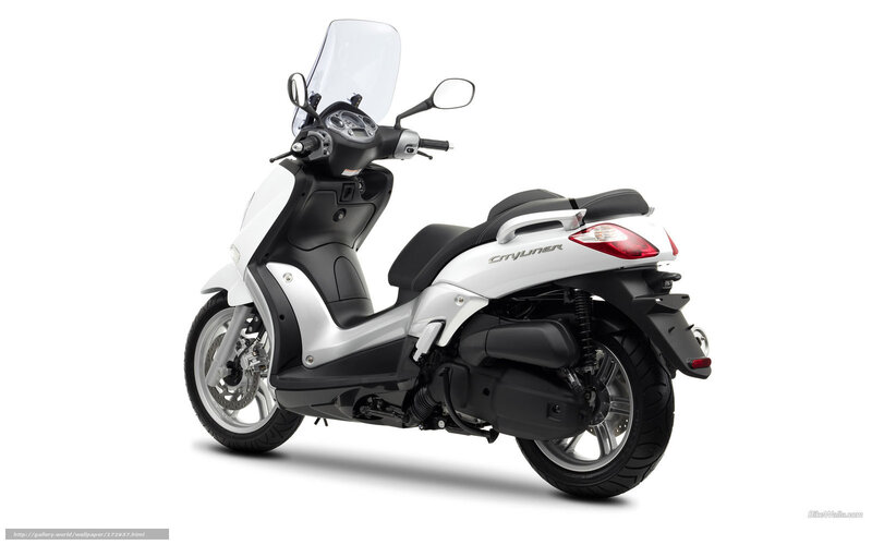 White Scooter — Neutral, Photograph, Windshield, Seat, Taillight