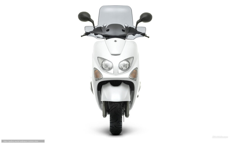 White Scooter — Neutral, Photograph, Windshield