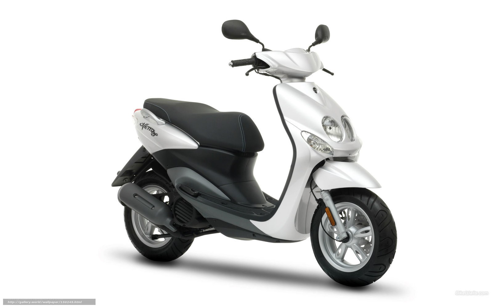 white scooter on white background