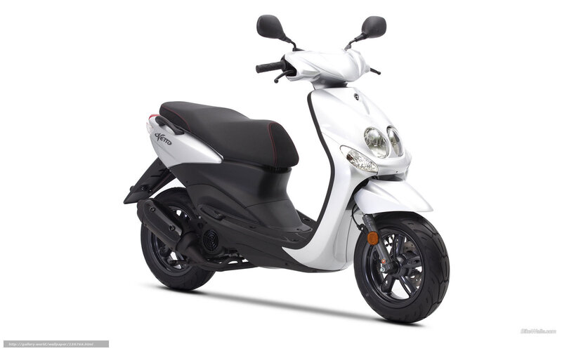 white scooter on white background