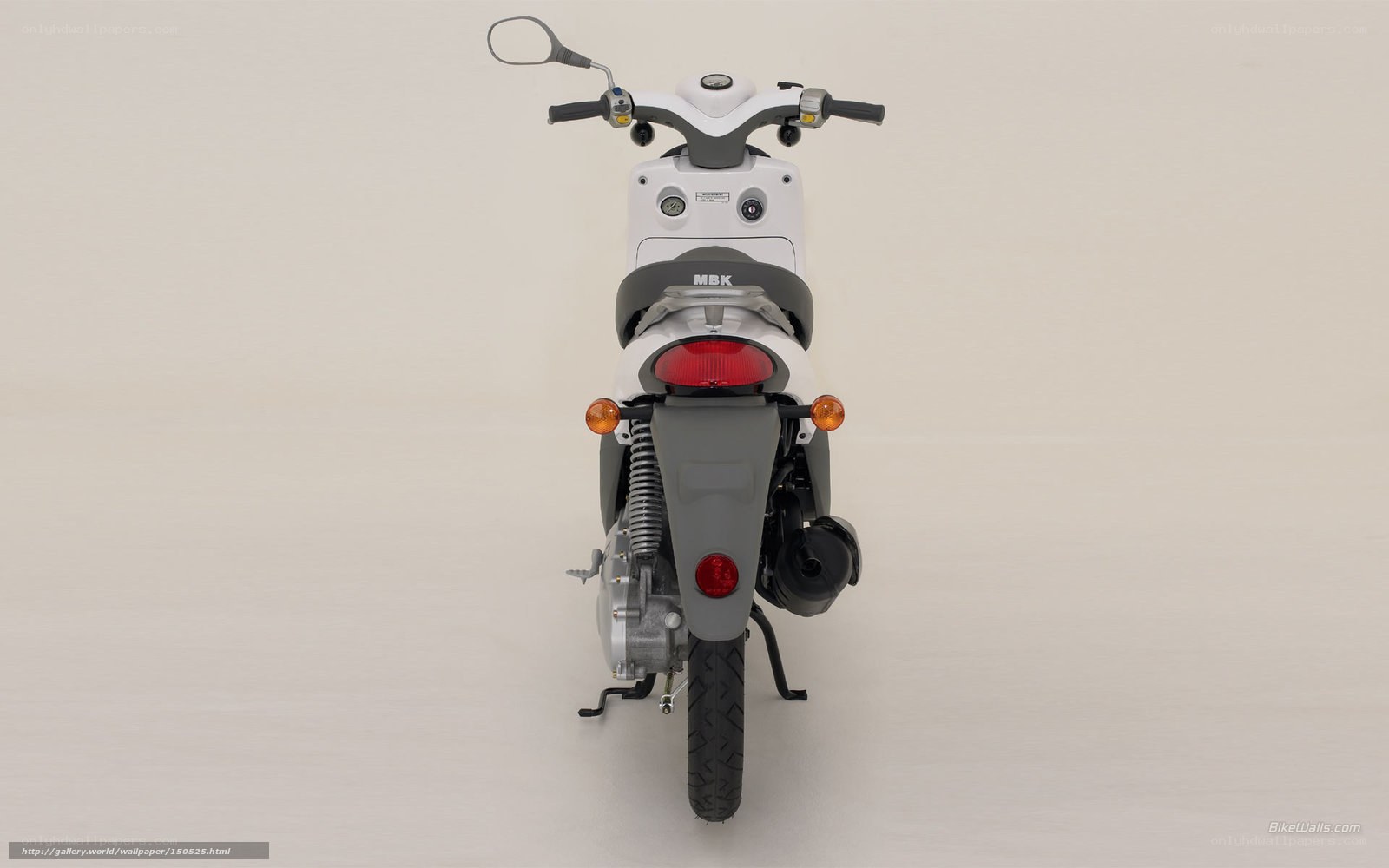 white scooter rear view