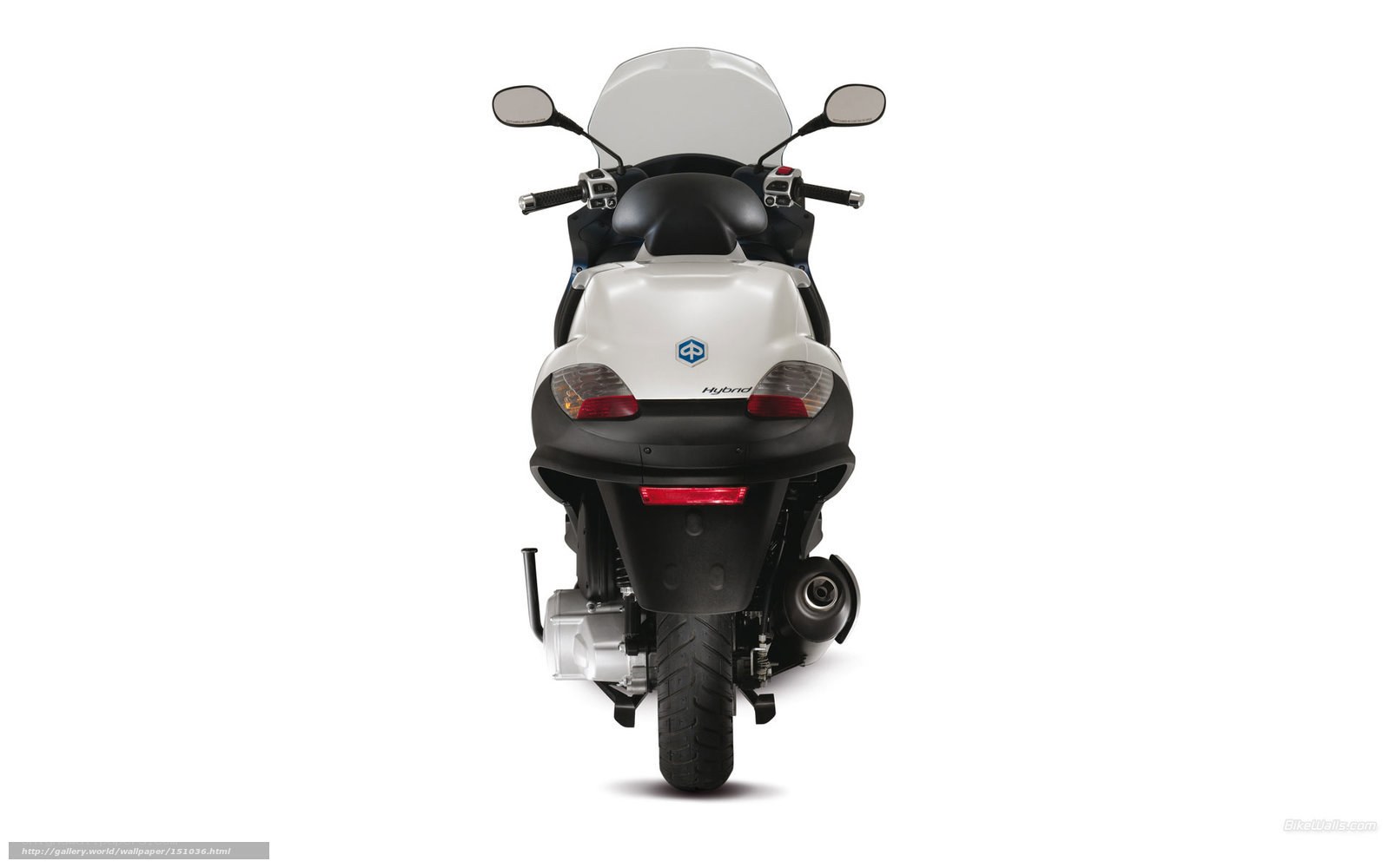 white scooter rear view