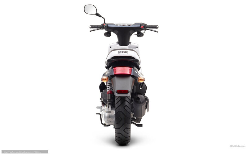 White Scooter Rear View — Neutral, Photograph, Rear Light