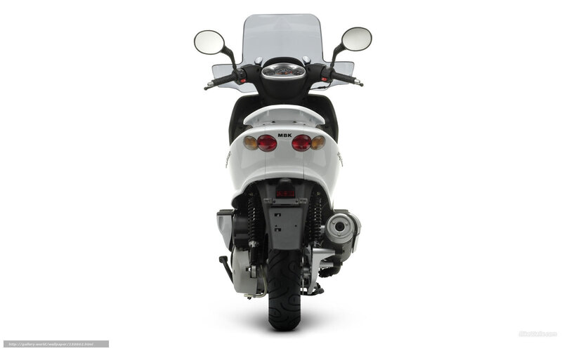 white scooter rear view