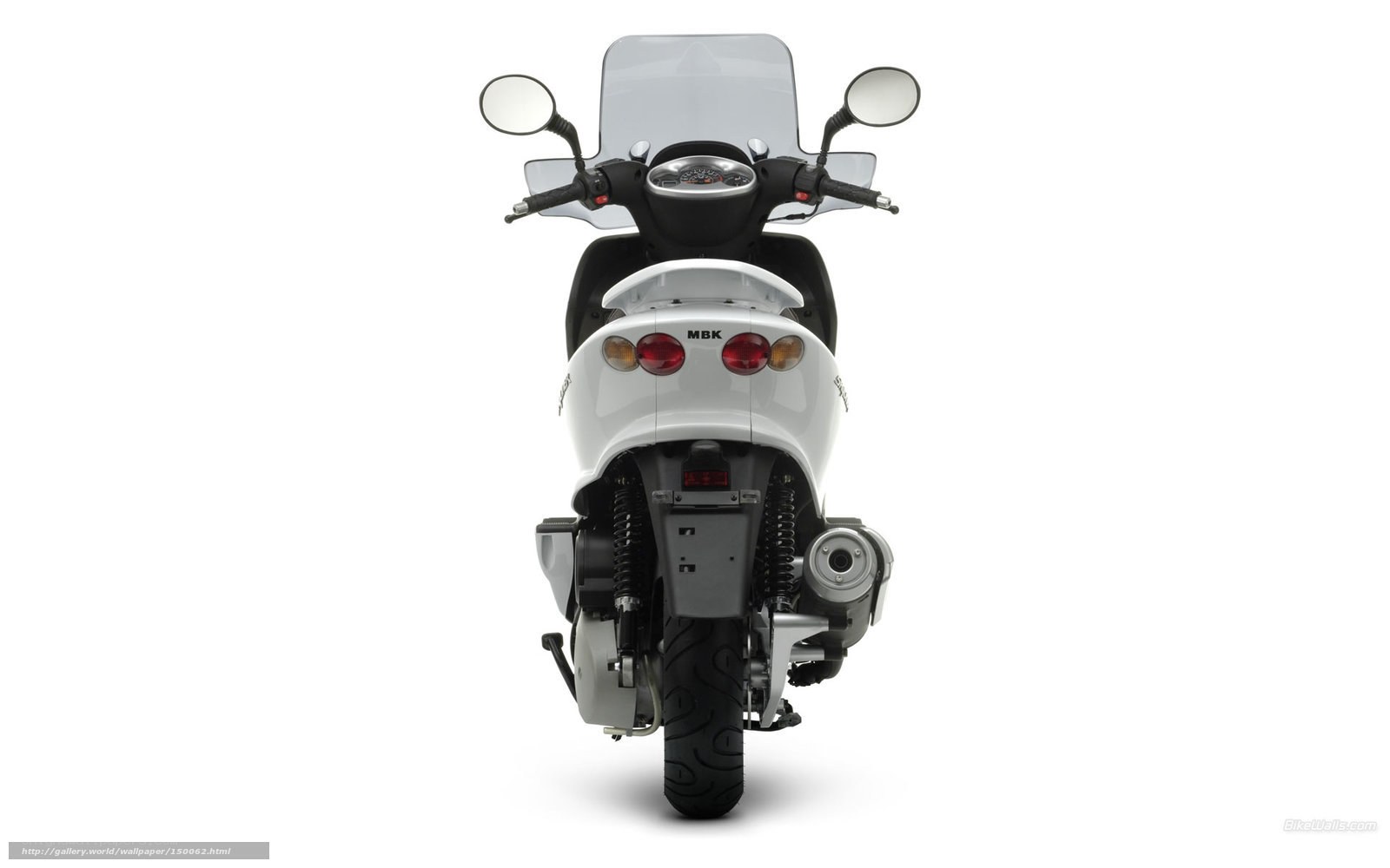 white scooter rear view