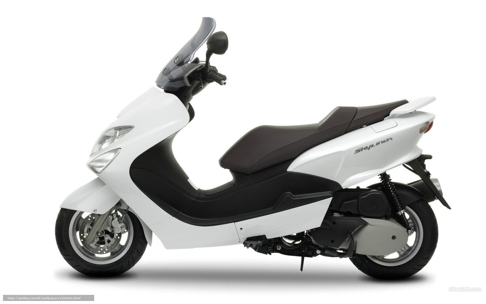 white scooter side profile