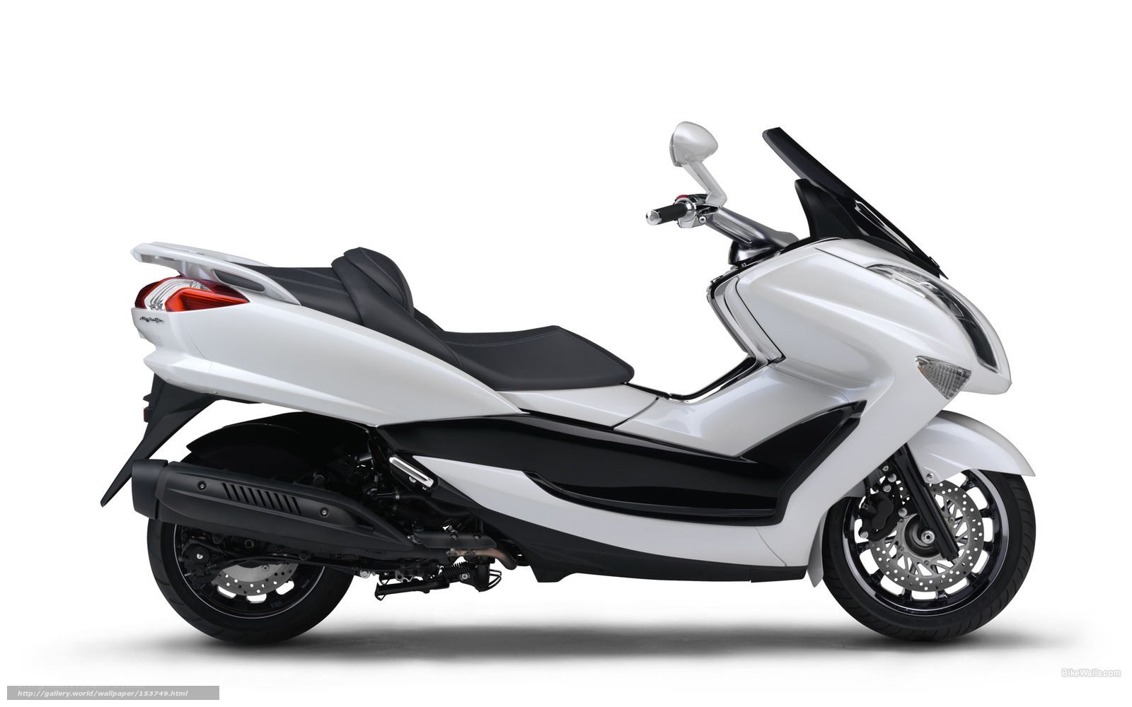 white scooter side profile