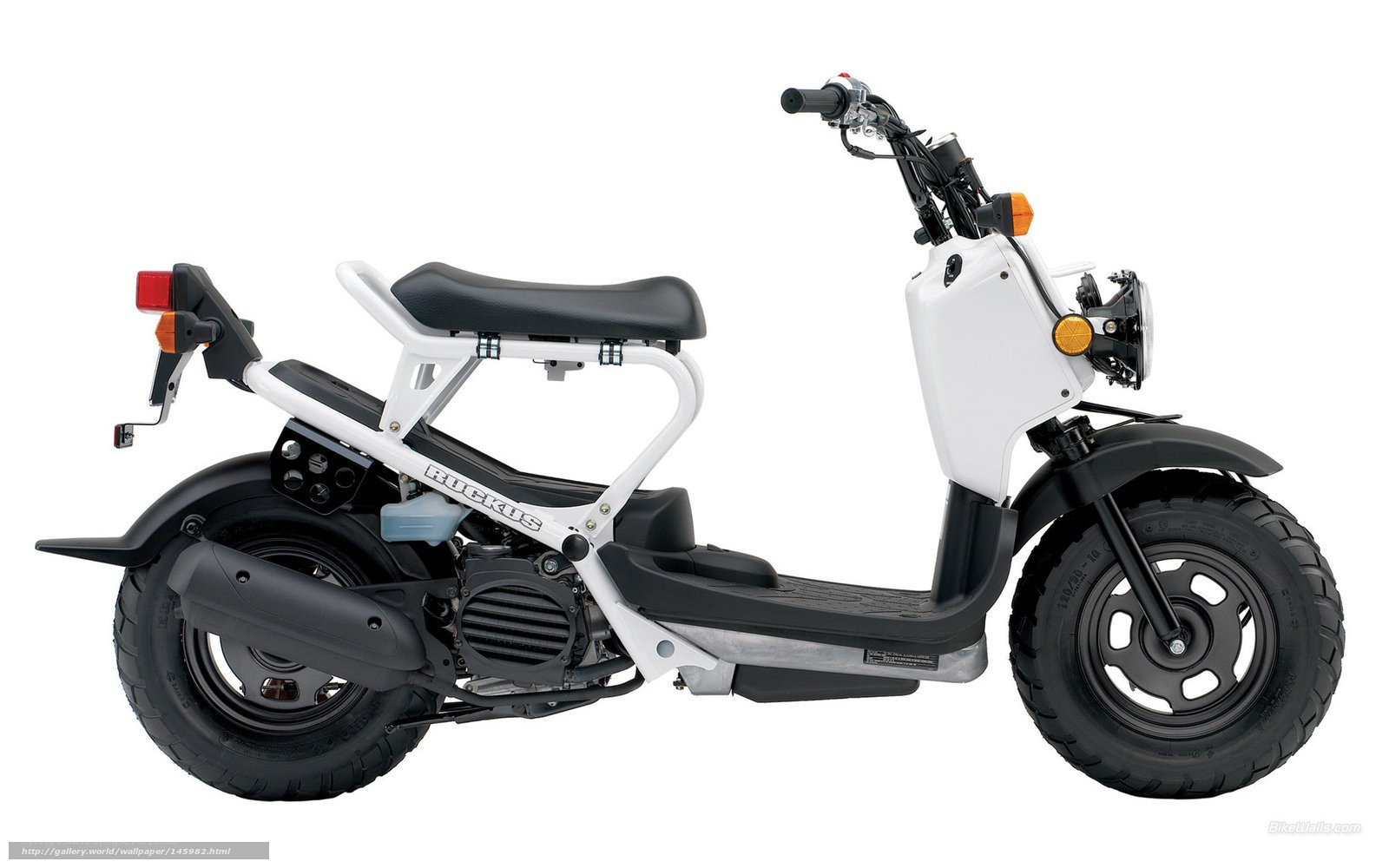 white scooter side profile