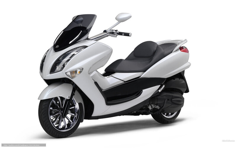 white scooter with black accents