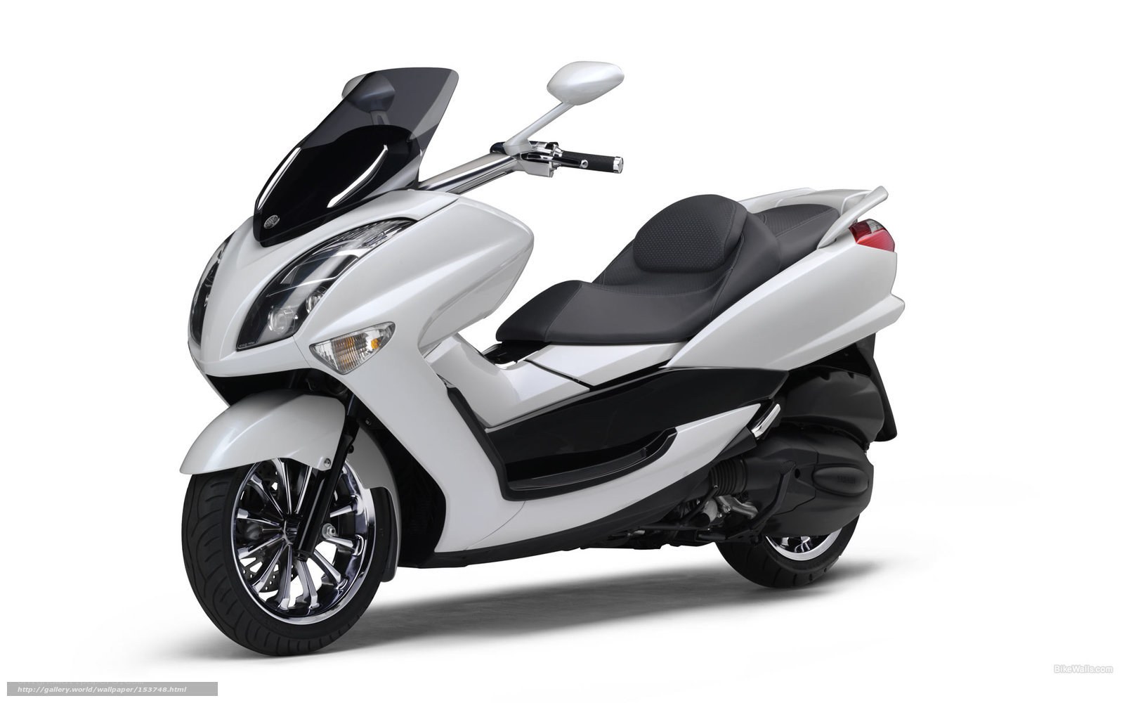 white scooter with black accents