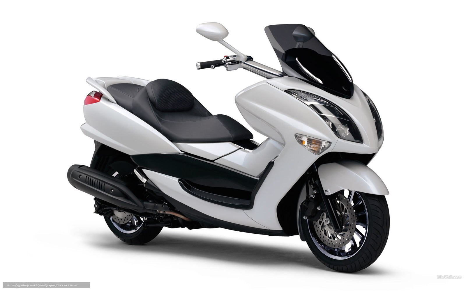 white scooter with black accents