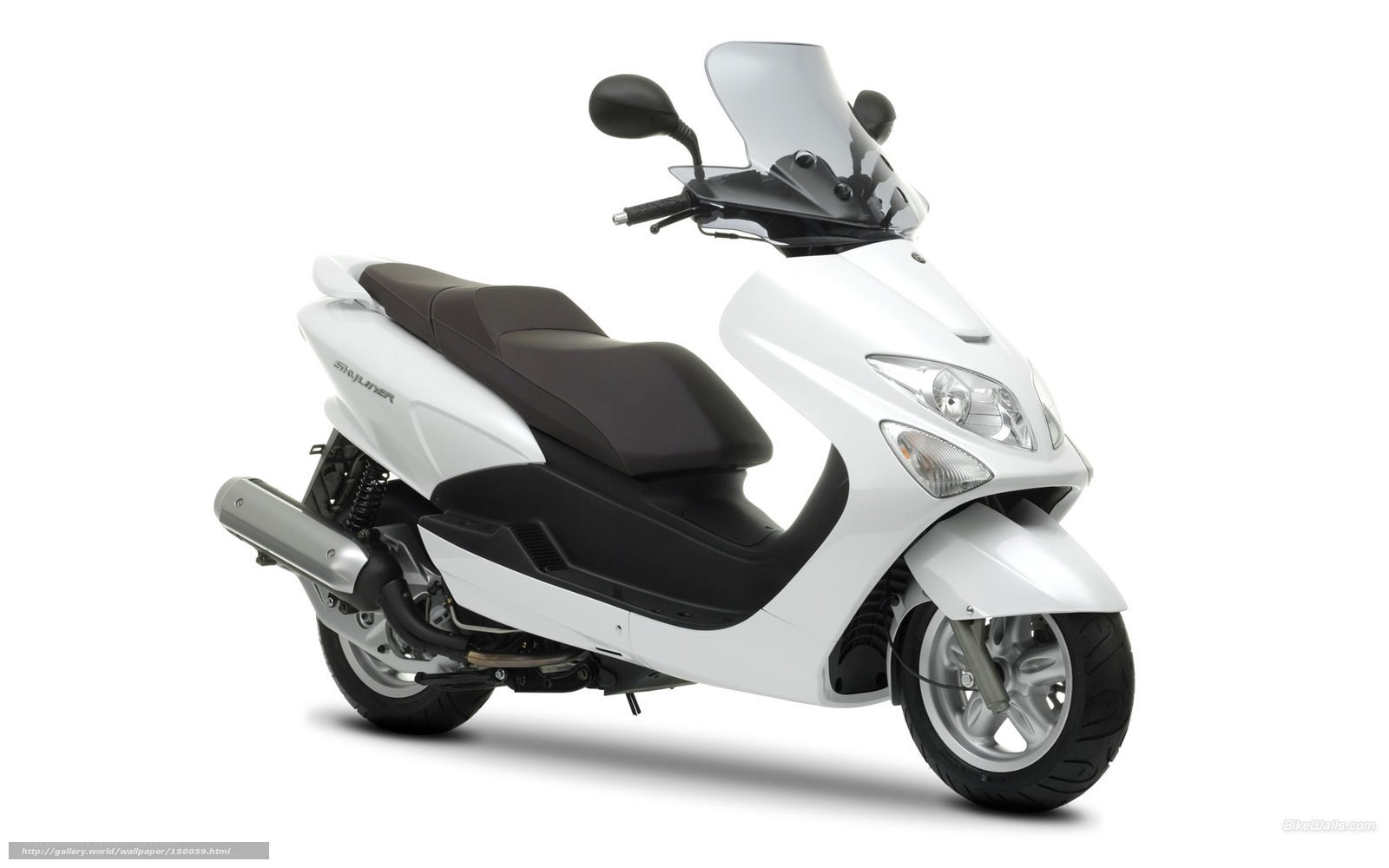 white scooter with black seat