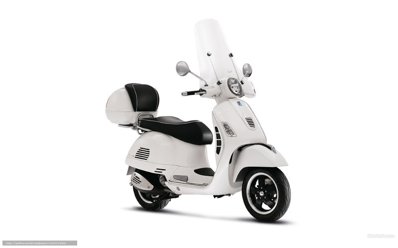 White Scooter with Black Seat — Neutral