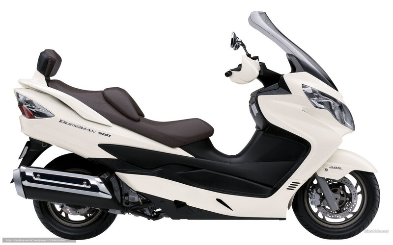 White Scooter with Brown Seat — Neutral