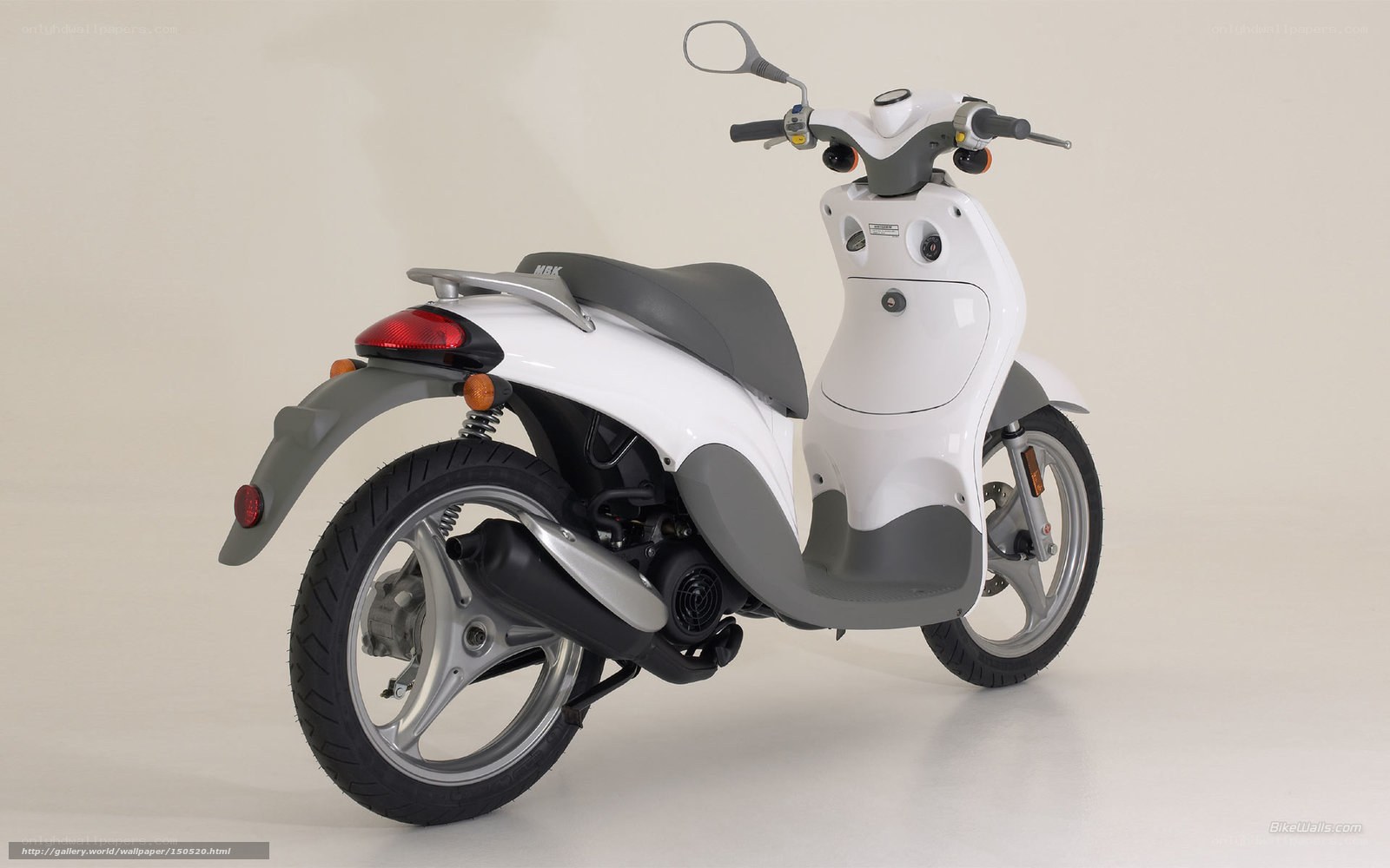 white scooter with gray accents