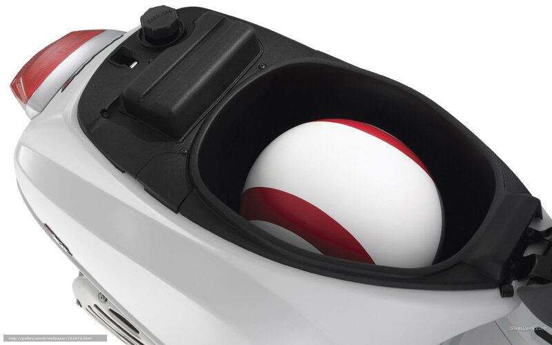 White Scooter with Helmet